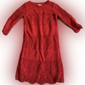 6/6x Red Christmas Valentine Sweater Dress Long Sleeve Excellent condition